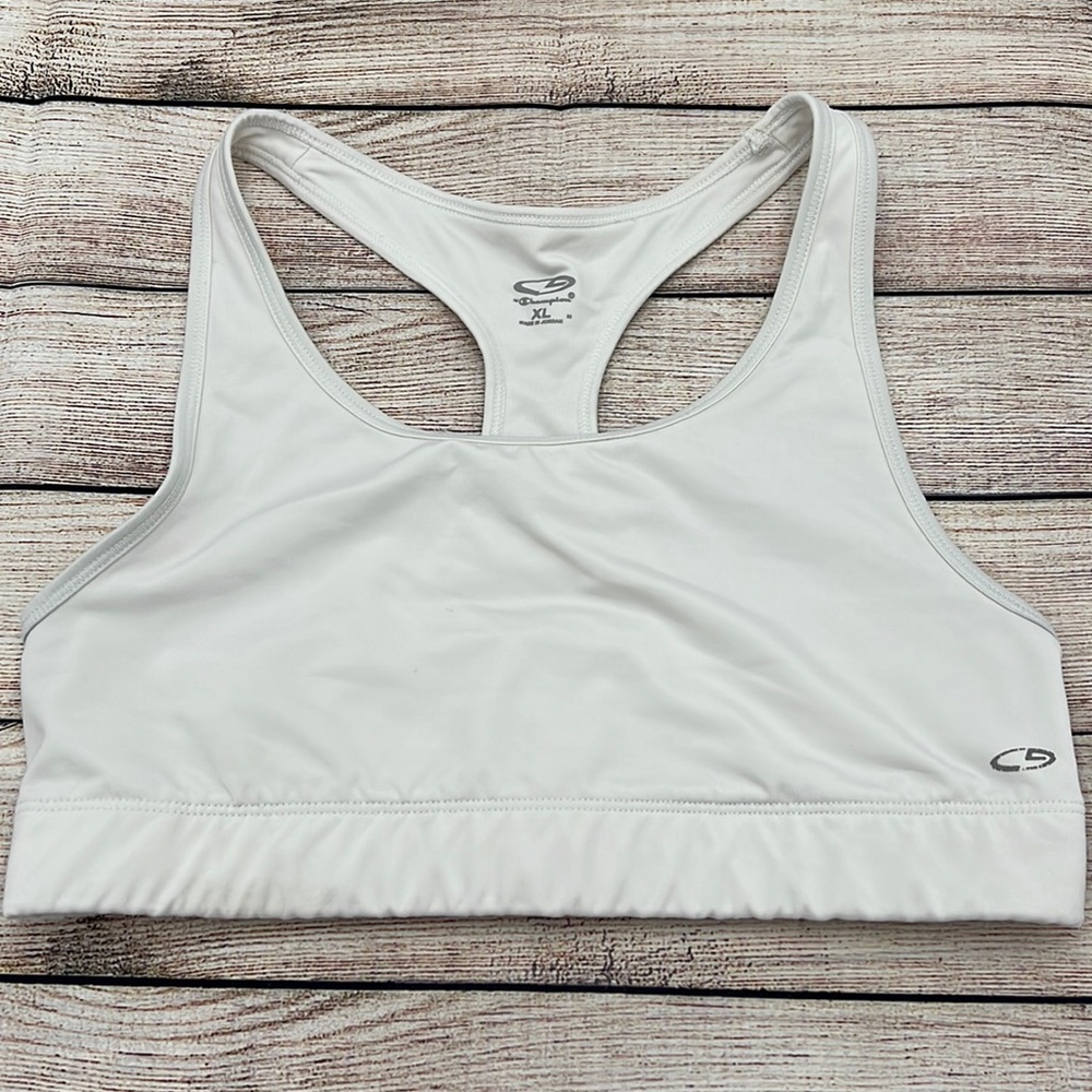 Champion White Sports Bra Size XL